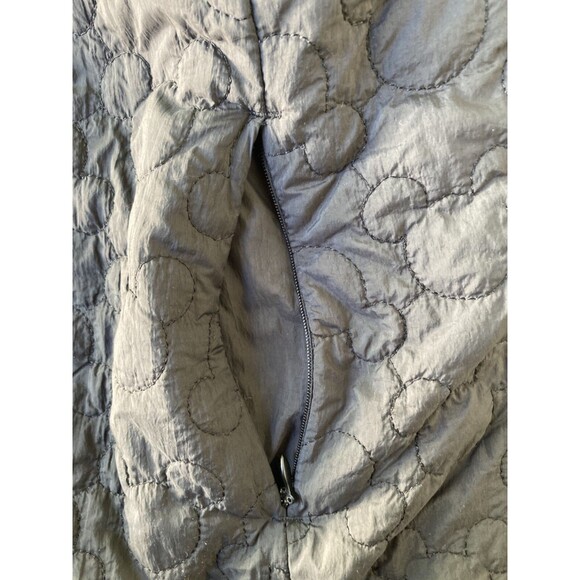 Disney Mickey Mouse Ears Jacket Womens L Black  Quilted Fleece Lined Sherpa - Picture 6 of 12